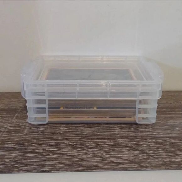 Trading Card Plastic Container with snap lids lot of 10 - Picture 4 of 7